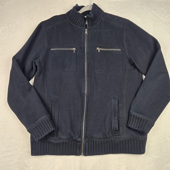 Calvin Klein Jackets & Blazers - Calvin‎ Klein Knit Jacket Mens Medium Black Pockets